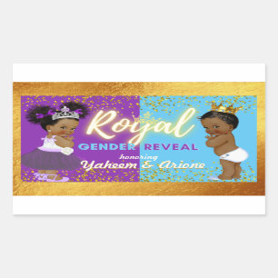 Sticker Rectangulaire Élégant Révélation Royale Africaine de genre Viole
