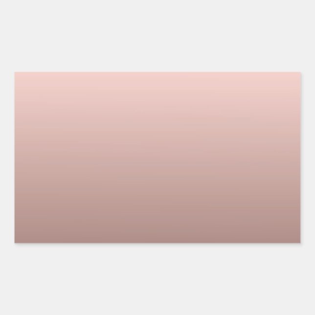 Sticker Rectangulaire Élégant Rose Gold Blank Modèle Ajouter votre texte (Devant)