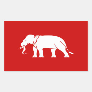 Sticker Rectangulaire Éléphant de Siamese