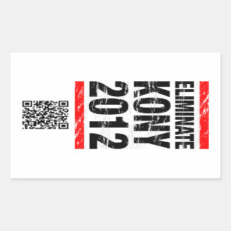 Sticker Rectangulaire Éliminer l'autocollant Kony 2012