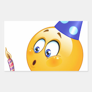 Sticker Rectangulaire émoticône anniversaire