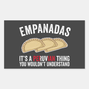 Sticker Rectangulaire Empanadas C'est une chose péruvienne que l'on ne s