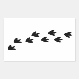 Sticker Rectangulaire Empreintes Dinosaure