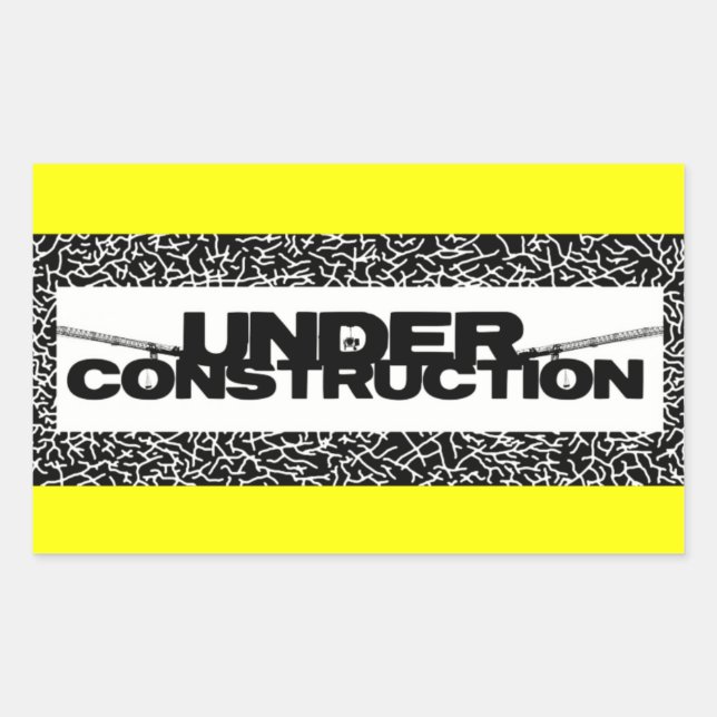 Sticker Rectangulaire en construction (Devant)