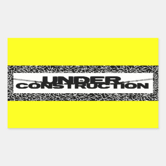 Sticker Rectangulaire en construction