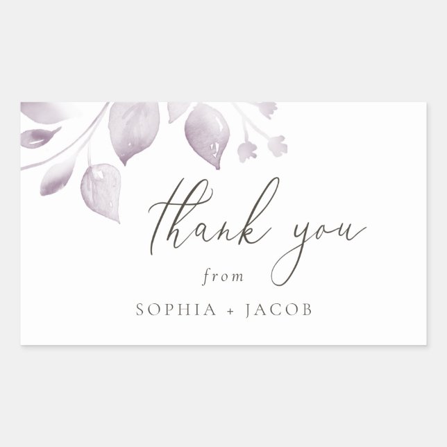 Sticker rectangulaire en Merci de feuillage de rêv (Devant)