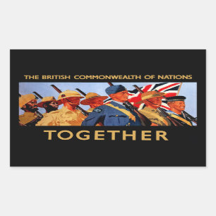 Sticker Rectangulaire Ensemble ~ Le Commonwealth britannique des Nations