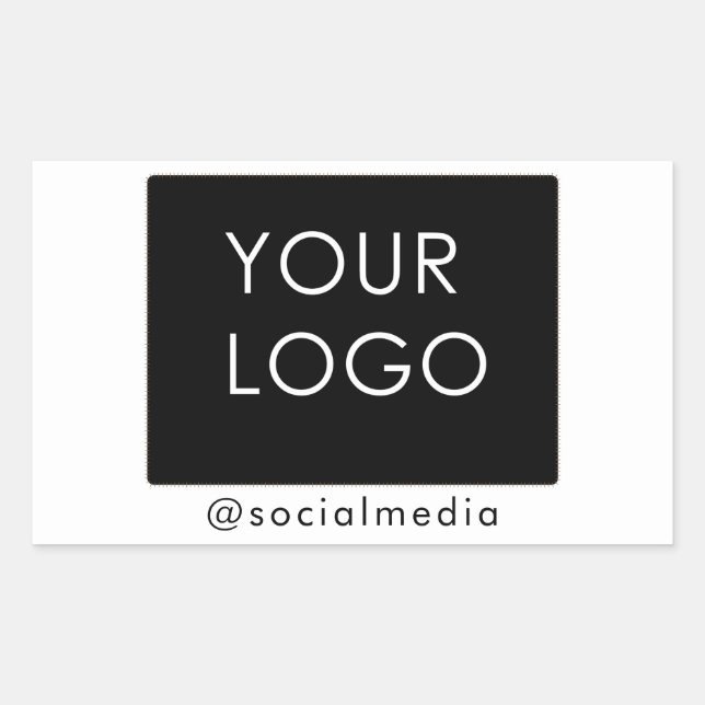 Sticker Rectangulaire Entreprise moderne Logo d'entreprise Médias sociau (Devant)