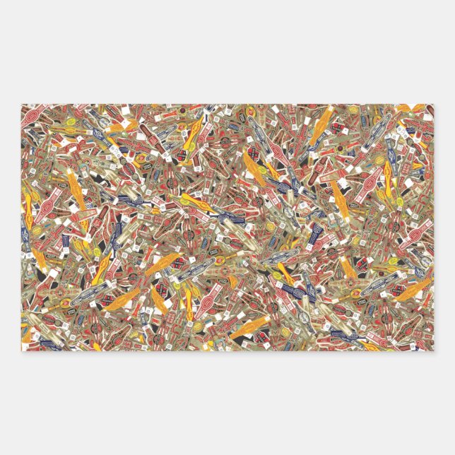 Sticker Rectangulaire Enveloppeurs à anneaux de cigar (Devant)