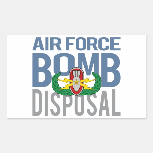 Sticker Rectangulaire EOD de la Force aérienne (Devant)