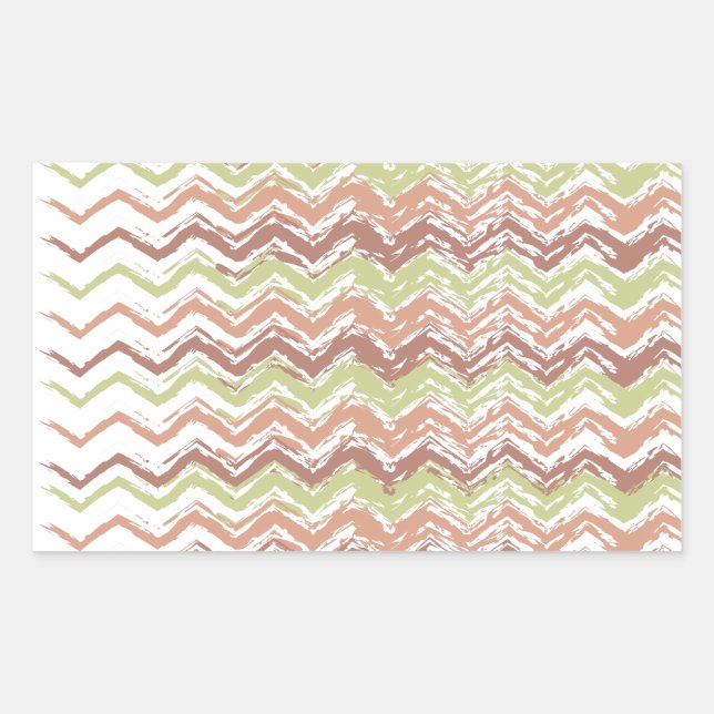 Sticker Rectangulaire Épice de scribble Chevron ZigZag (Devant)
