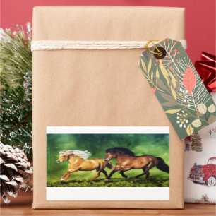 Sticker Rectangulaire Équipe de rêve - Chevaux islandais