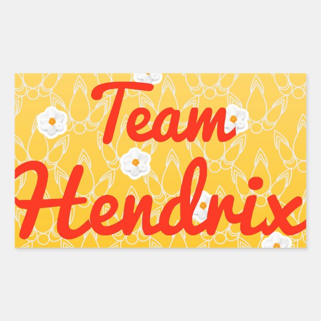 Sticker Rectangulaire Équipe Hendrix (Devant)