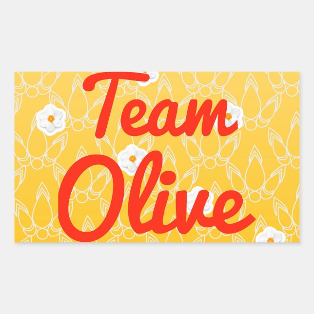 Sticker Rectangulaire Équipe Olive (Devant)