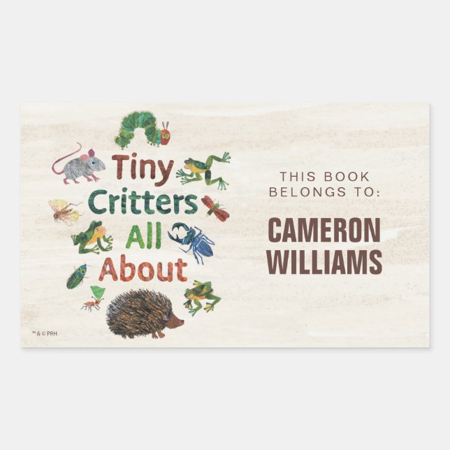 Sticker Rectangulaire Eric Carle | Petits critères Tout sur (Devant)