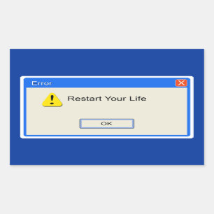 Sticker Rectangulaire Erreur de vie