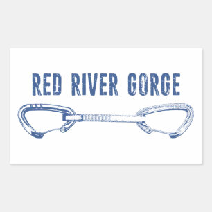 Sticker Rectangulaire Escalade de la Gorge de la rivière Rouge