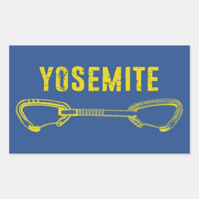 Sticker Rectangulaire Escalade Yosemite Quickdraw (Devant)