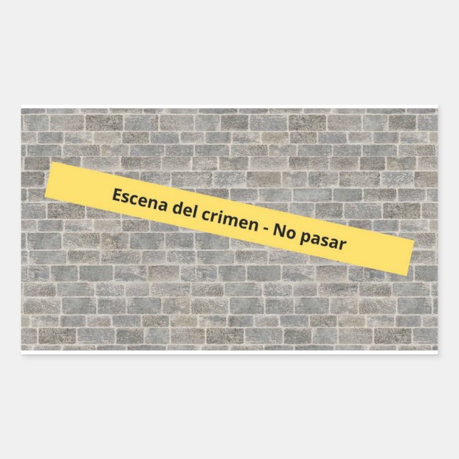 Sticker Rectangulaire Escena del crimen (Devant)