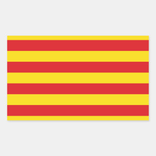 Sticker Rectangulaire Espagne : La Senyera Catalogne
