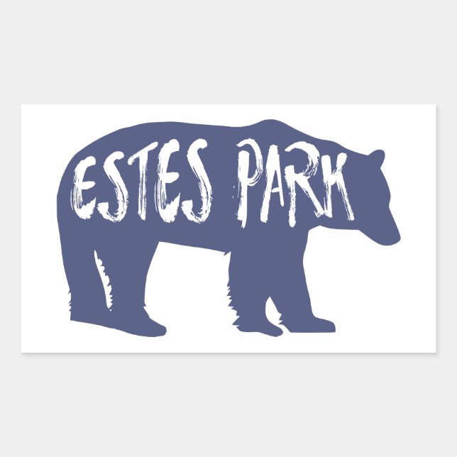 Sticker Rectangulaire Estes Park Colorado Oear (Devant)