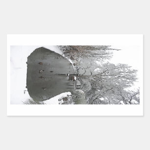 Sticker Rectangulaire étang de canard