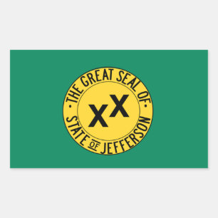 Sticker Rectangulaire État de Jefferson