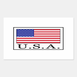 Sticker Rectangulaire États-Unis