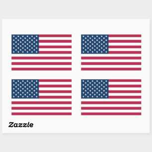 Sticker Rectangulaire États-Unis d'Amérique drapeau USA patriotique