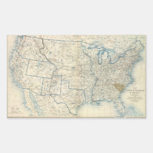 Sticker Rectangulaire États-Unis déc 1860