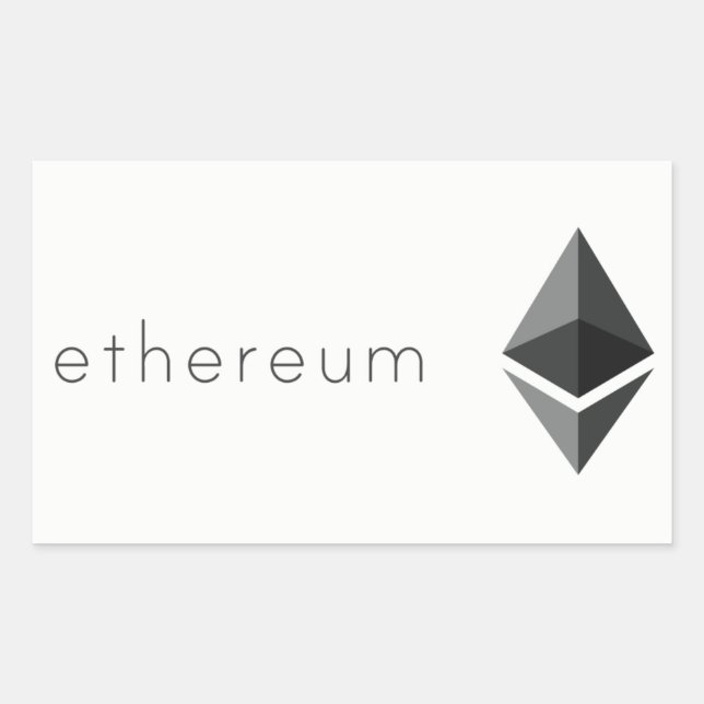 Sticker Rectangulaire Ethereum (Devant)