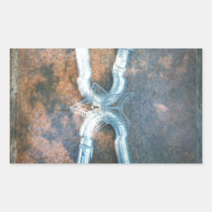 Sticker Rectangulaire Étoile d'argent infini