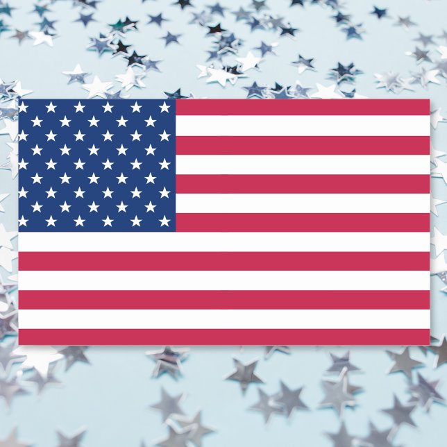 Sticker Rectangulaire Étoiles patriotiques Drapeau américain Stripes Sti (USA American Flag Patriotic Stars Stripes Sticker)