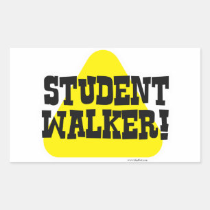Sticker Rectangulaire Étudiant Walker