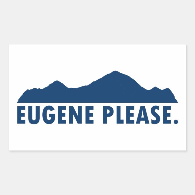 Sticker Rectangulaire Eugene Oregon S'Il Vous Plaît (Devant)