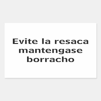 Sticker Rectangulaire evite la resaca