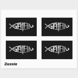 Sticker Rectangulaire Evolution - Satan +