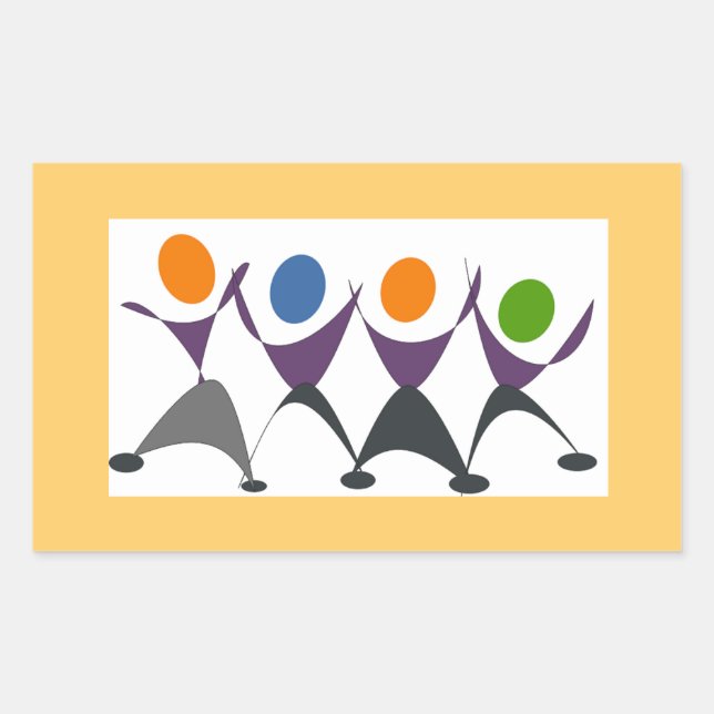 Sticker Rectangulaire Exercice pour le plaisir (Devant)