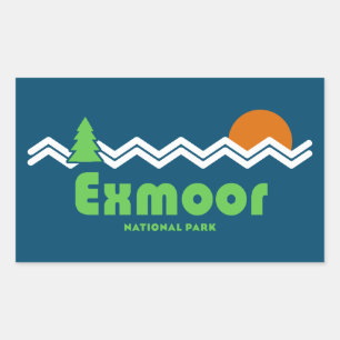 Sticker Rectangulaire Exmoor National Park Rétro