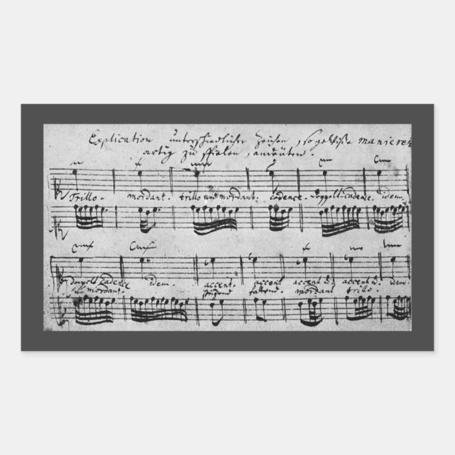 Sticker Rectangulaire Explication de l'ornementation Bach (Devant)