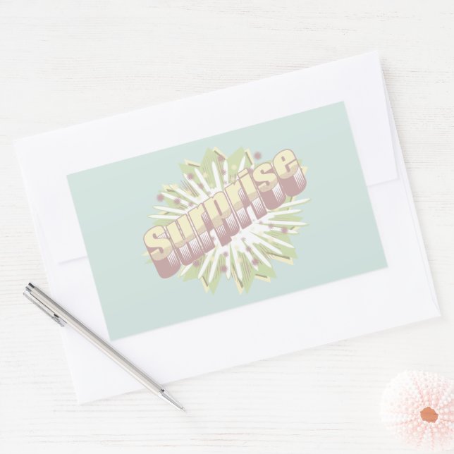 Sticker Rectangulaire Explosion d'onomatopée surprise (Enveloppe)