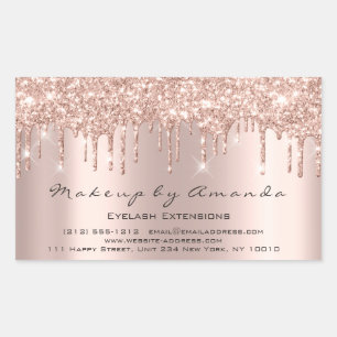 Sticker Rectangulaire Eyelash Extension Maquillage Artiste Beauté Spark