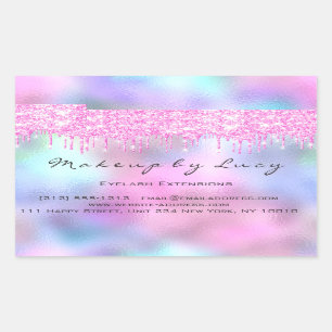 Sticker Rectangulaire Eyelash Extension Maquillage Artiste Salon Déchets
