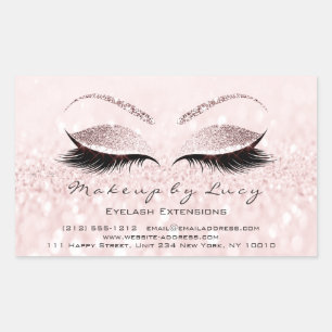 Sticker Rectangulaire Eyelash Extension Maquillage Beauté Salon Parties 