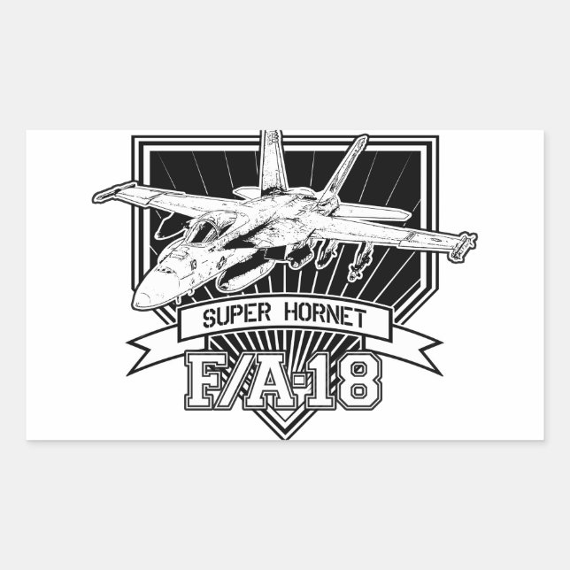 Sticker Rectangulaire F18 Super Hornet (Devant)
