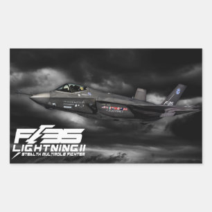 Sticker Rectangulaire F-35 Éclair II