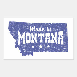 Sticker Rectangulaire Fabriqué Dans Le Montana