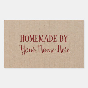 Sticker Rectangulaire Fabriqué Maison Par Coca-Cie Cake Vintage