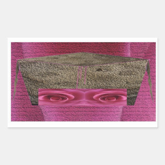 Sticker Rectangulaire Face de roses roses.