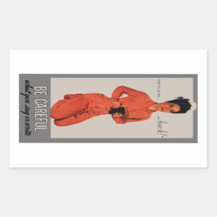 Sticker Rectangulaire Faites attention à ce que vous dites et écrivez